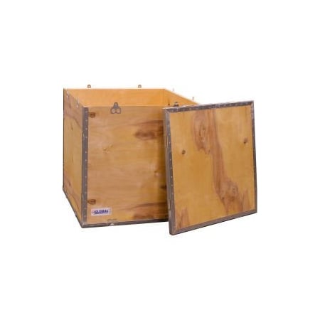 Global Industrial„¢ 4 Panel Hinged Shipping Crate W/ Lid, 31-1/4L X 23-1/4W X 23-1/2H